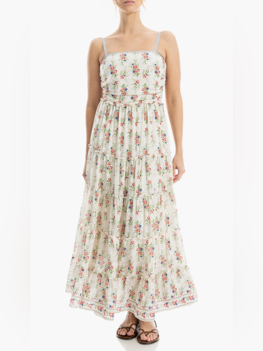 Max Studio Floral Print Maxi Dressa